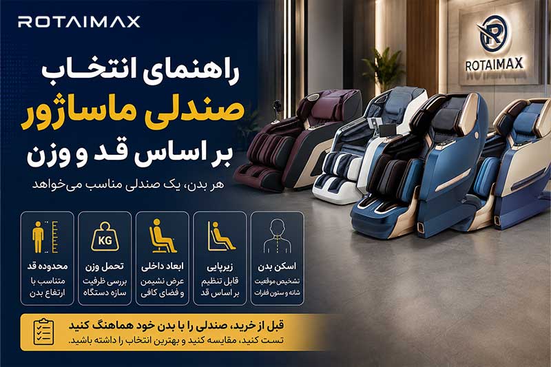 راهنمای انتخاب صندلی ماساژور بر اساس قد و وزن
